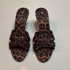 Zara size 39 Women's Brown Leopard Heels